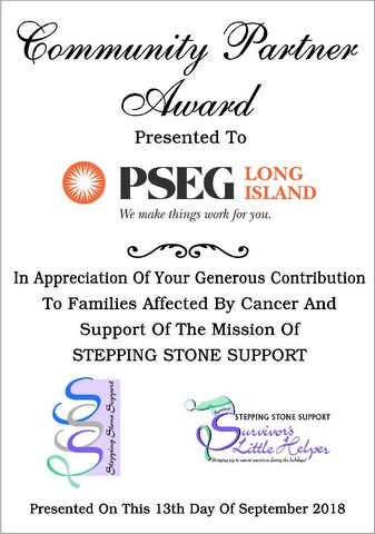 PSEG SSS Community Partner Award 2018
